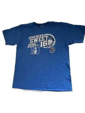 Vintage 2006 NCAA Sweet 16 Duke Blue Devils T-Shirt Blue Sz L‎ Purchased at Game